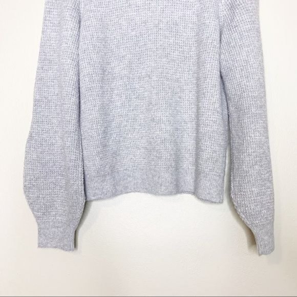 NWT BP. Heather Grey Long Blouson Sleeve Knit Crewneck Sweater Small - Picture 8 of 11
